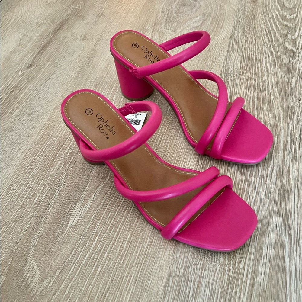 ✅🆕Ophelia  Roe hot Pink Heeled Shoes with Strappy Design